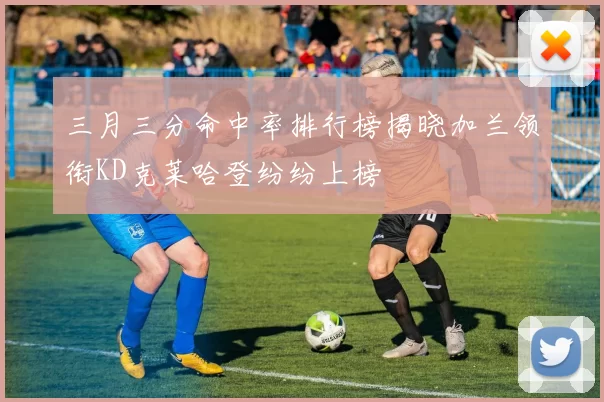 三月三分命中率排行榜揭晓加兰领衔KD克莱哈登纷纷上榜